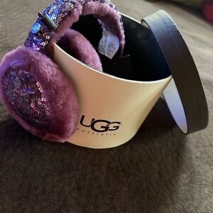 UGG Purple Sequin Ear Muffs, Women’s OS, NWT, Brand New